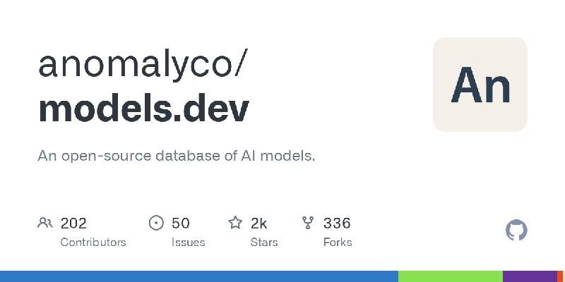GitHub - anomalyco/models.dev: An open-source database of AI models.